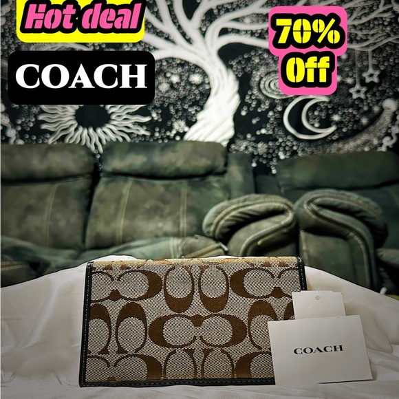 Coach Handbags - Coach Pink and Black Wallet
